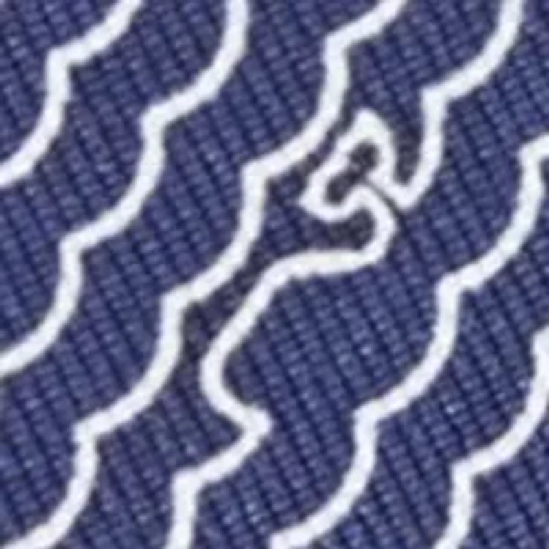 Whale Wave Printed Silk Tie