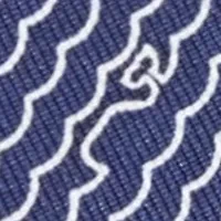 Whale Wave Printed Silk Tie
