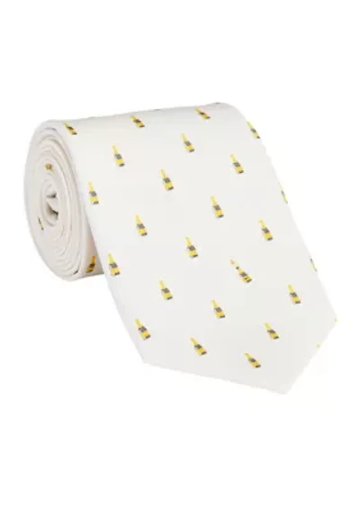 Men's Champagne Bottles Silk Tie