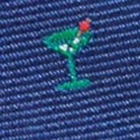 Men's Holiday Martinis Woven Kennedy Tie