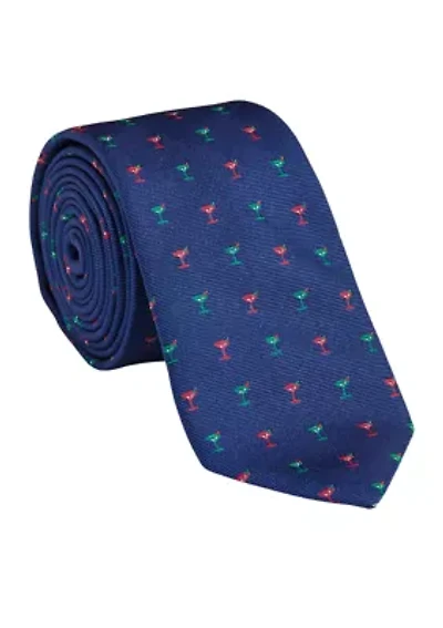 Men's Holiday Martinis Woven Kennedy Tie