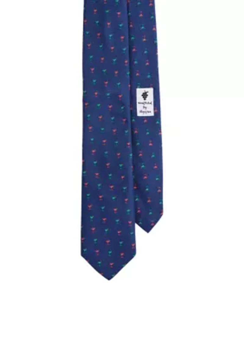 Men's Holiday Martinis Woven Kennedy Tie
