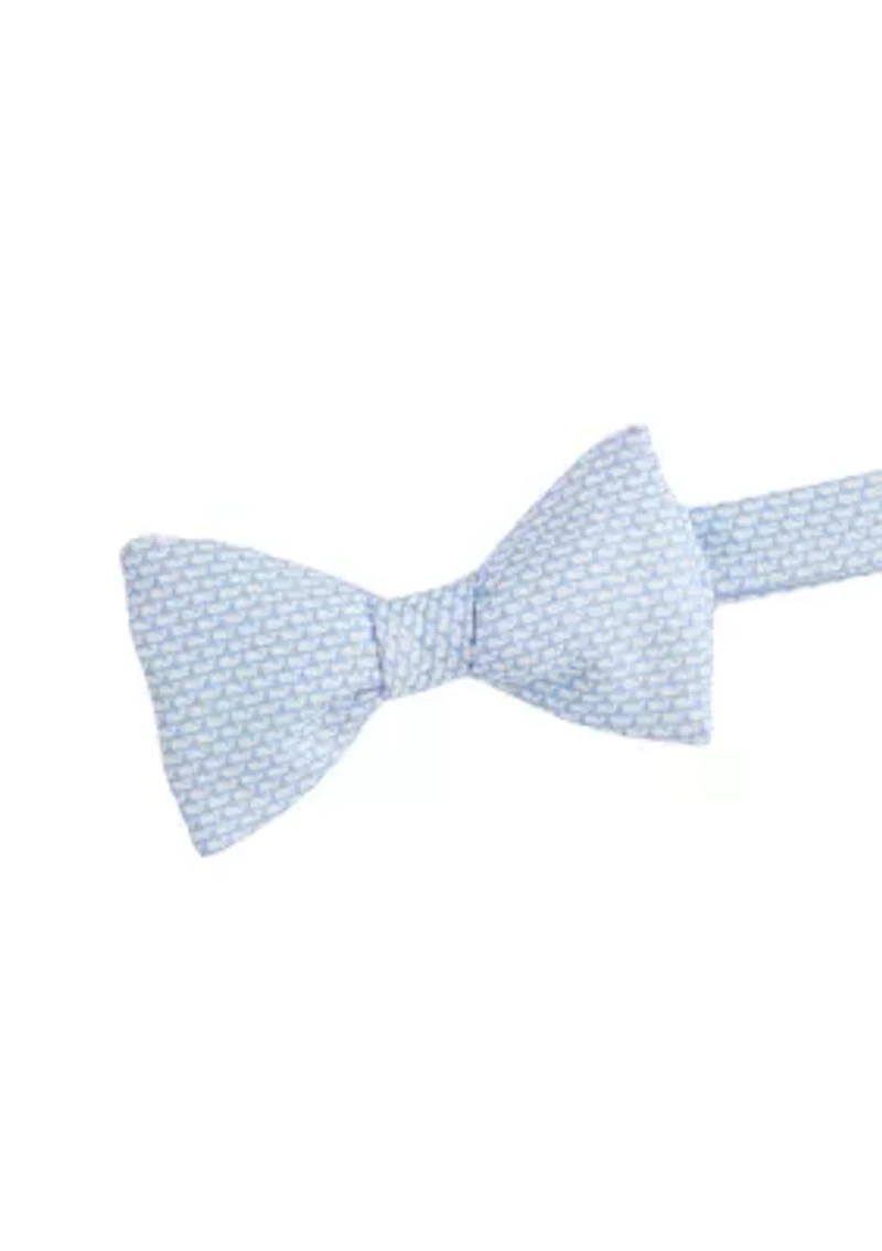 Micro Whale Printed Bowtie