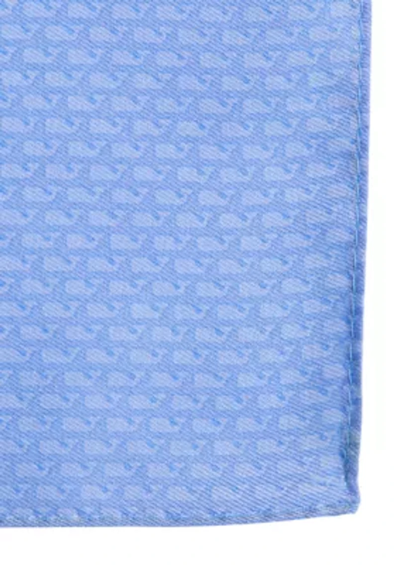 Micro Whales Silk Pocket Square