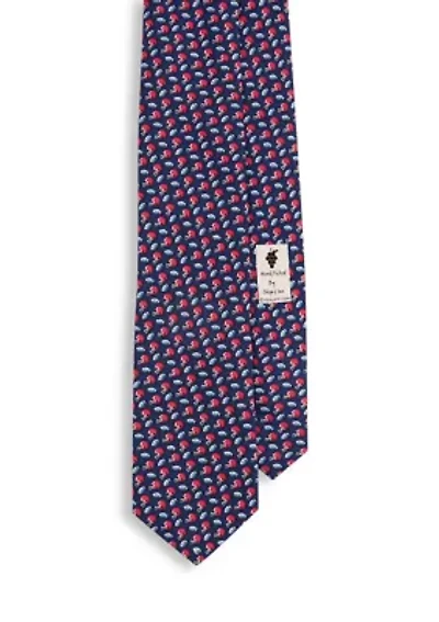 Tossed Football and Helmet Print Tie