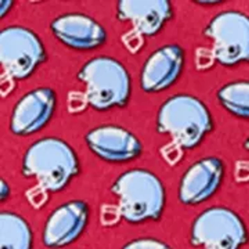 Tossed Football and Helmet Print Tie