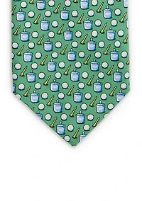 Golf Balls Washer Printed Tie