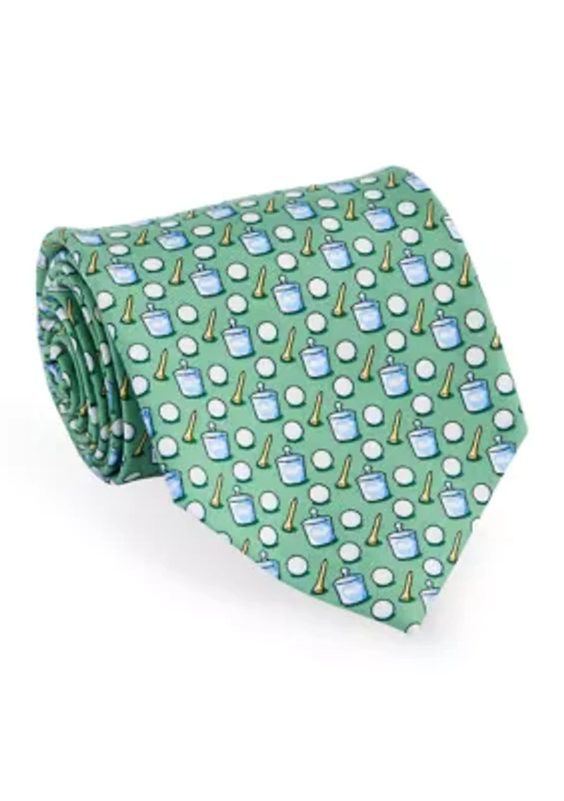 Golf Balls Washer Printed Tie