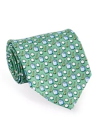 Golf Balls Washer Printed Tie
