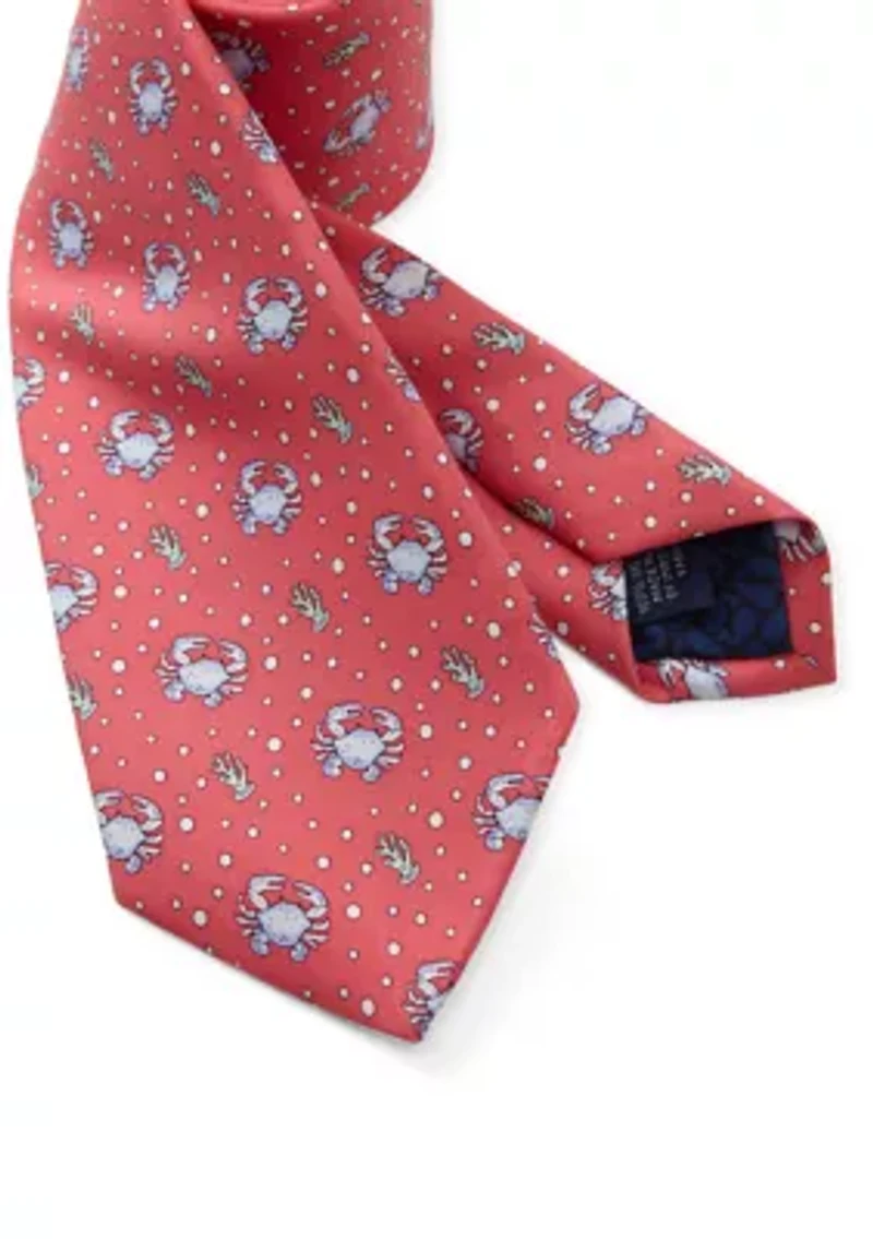 Crab Printed Tie