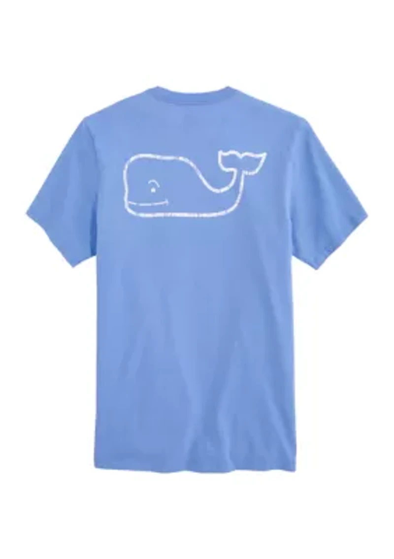 Men's Short Sleeve Vintage Whale Pocket T-Shirt
