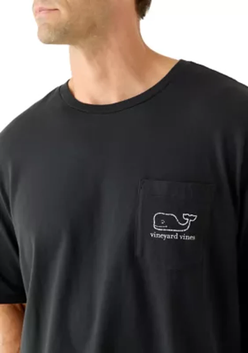 Men's Vintage Whale Short Sleeve Pocket T-Shirt