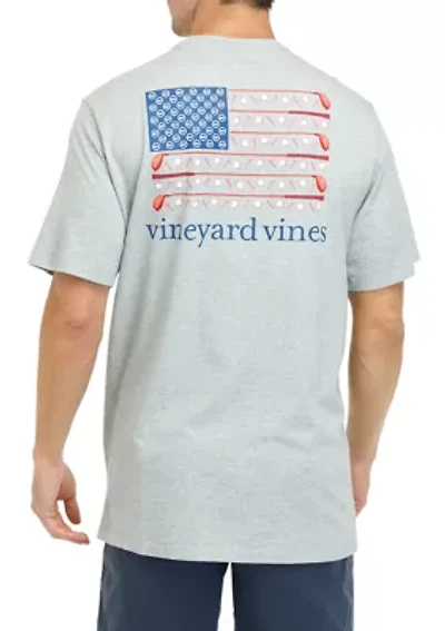 Men's Short Sleeve Golf Flag Pocket Graphic T-Shirt