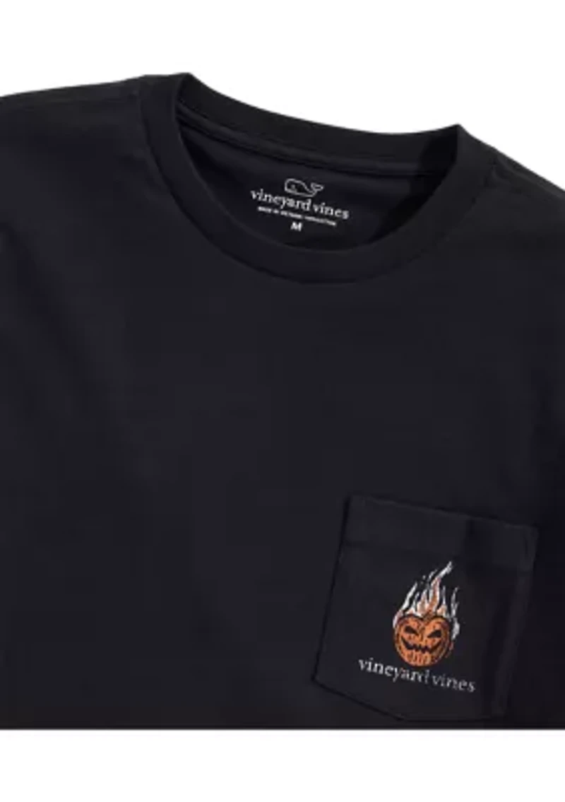 Headless Horseman Whale Long Sleeve Pocket Graphic T-Shirt