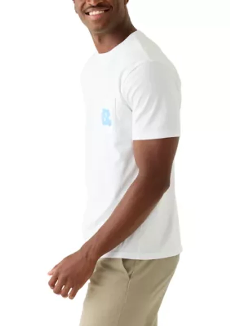 NCAA North Carolina Tar Heels Graphic Helmet Whale T-Shirt