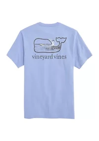 Men's Lighthouse Whale Scenic Short Sleeve Pocket T-Shirt