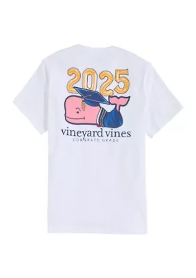 Men's Graduation Whale Short Sleeve Pocket Graphic T-Shirt