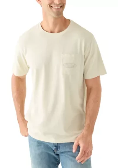 Men's Drift Dye Outlined Surf Logo Short Sleeve Pocket T-Shirt