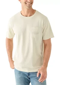 Men's Drift Dye Outlined Surf Logo Short Sleeve Pocket T-Shirt