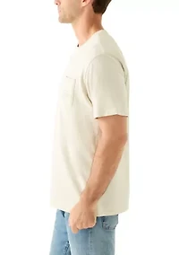 Men's Drift Dye Outlined Surf Logo Short Sleeve Pocket T-Shirt