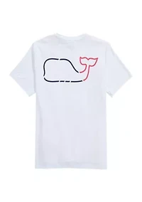 Men's Whale Outline Short Sleeve Harbor Performance T-Shirt