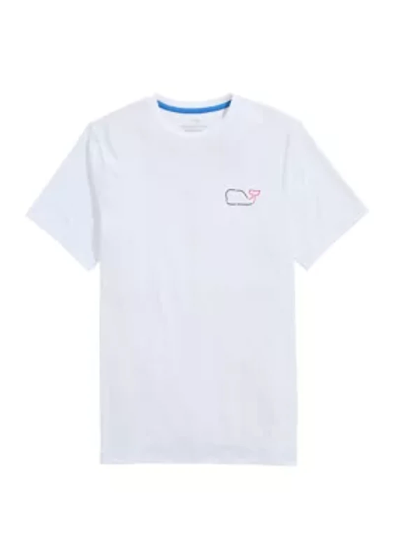 Men's Whale Outline Short Sleeve Harbor Performance T-Shirt