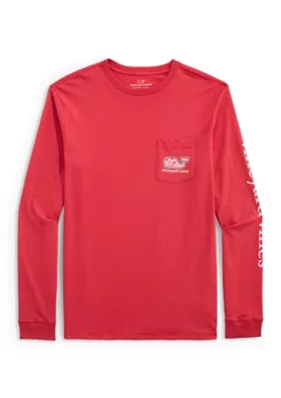 Men's Kissed Whale Long Sleeve Pocket T-Shirt