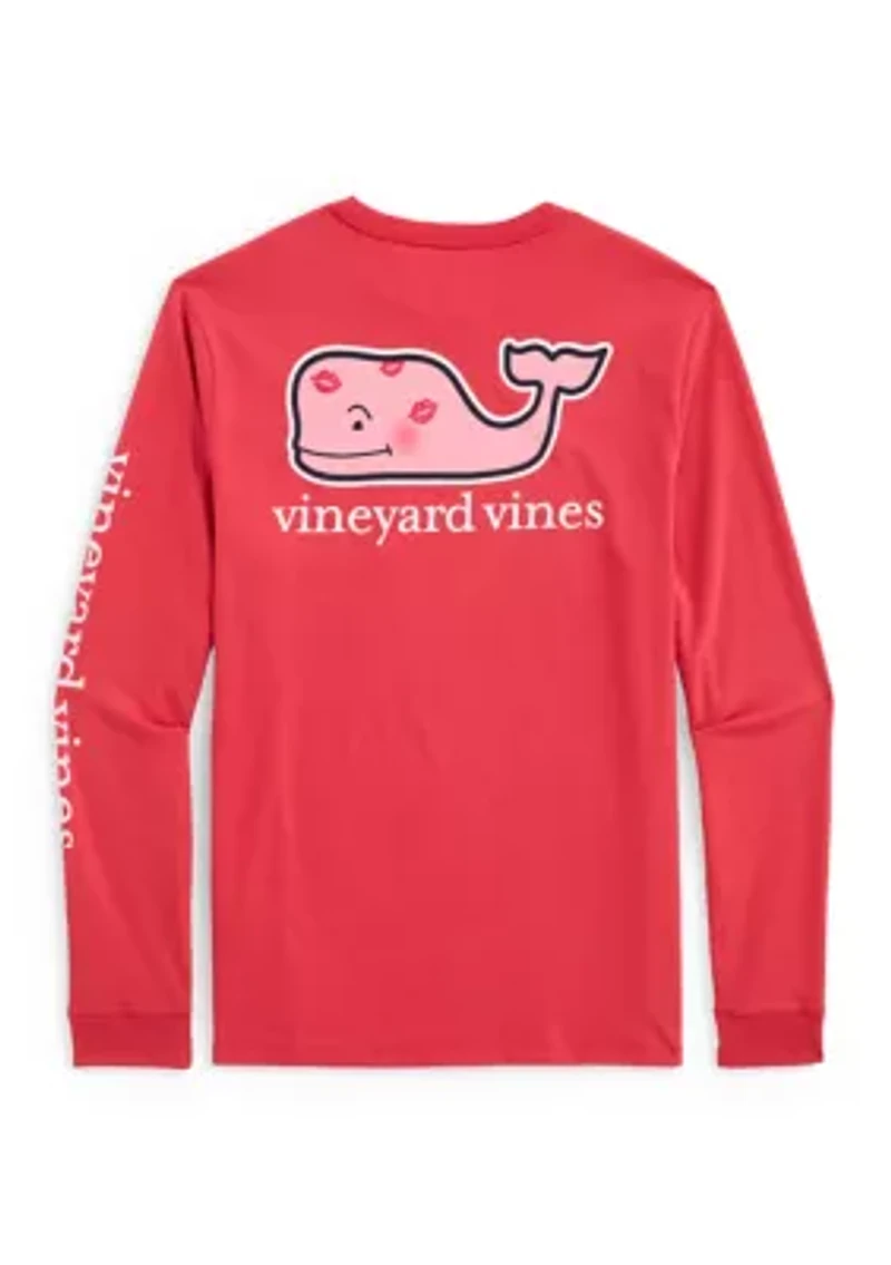 Men's Kissed Whale Long Sleeve Pocket T-Shirt