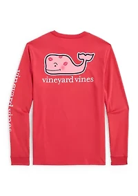 Men's Kissed Whale Long Sleeve Pocket T-Shirt