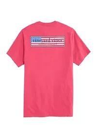 Men's Classic USA Logo Box Short Sleeve Pocket Graphic T-Shirt