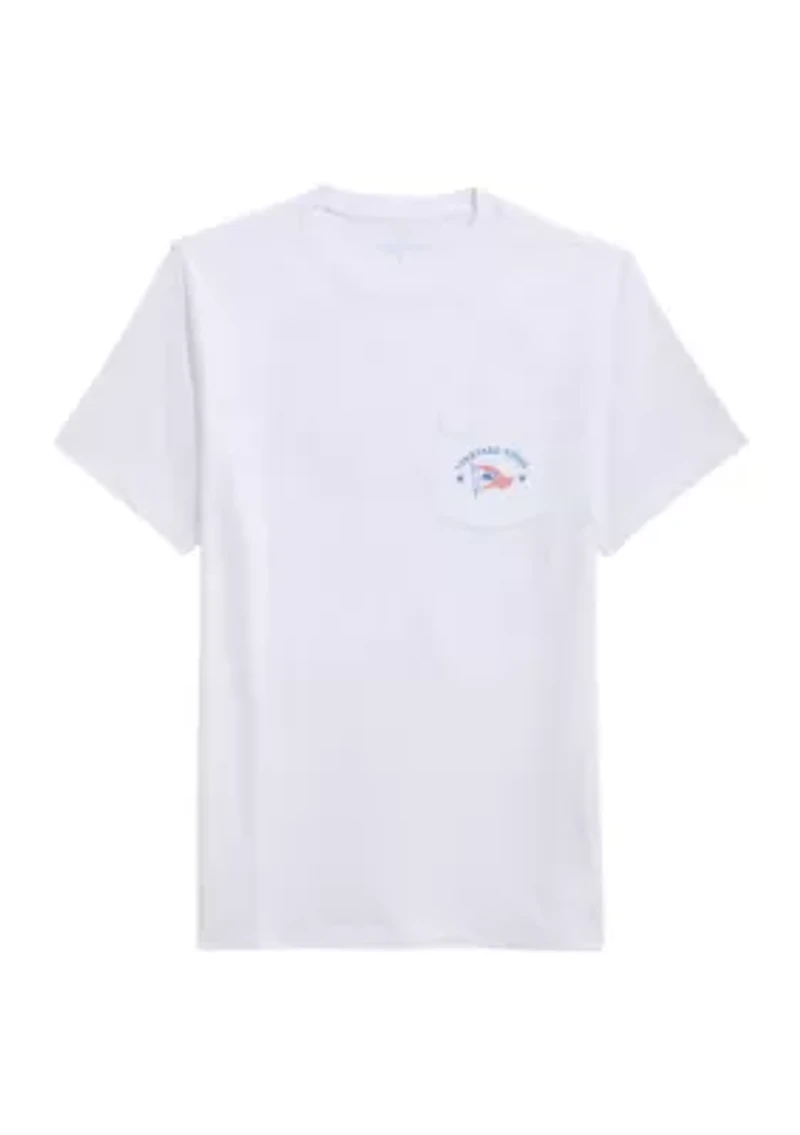Men's Sail Scene Short Sleeve Pocket Graphic T-Shirt