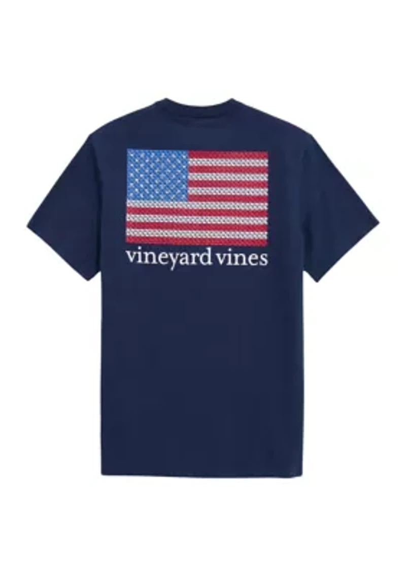 Whale American Flag Graphic T-Shirt