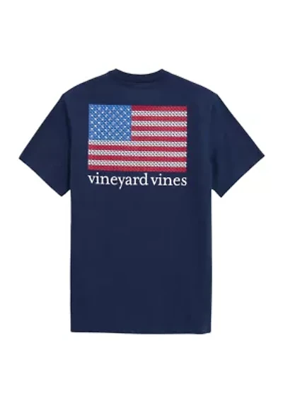 Whale American Flag Graphic T-Shirt
