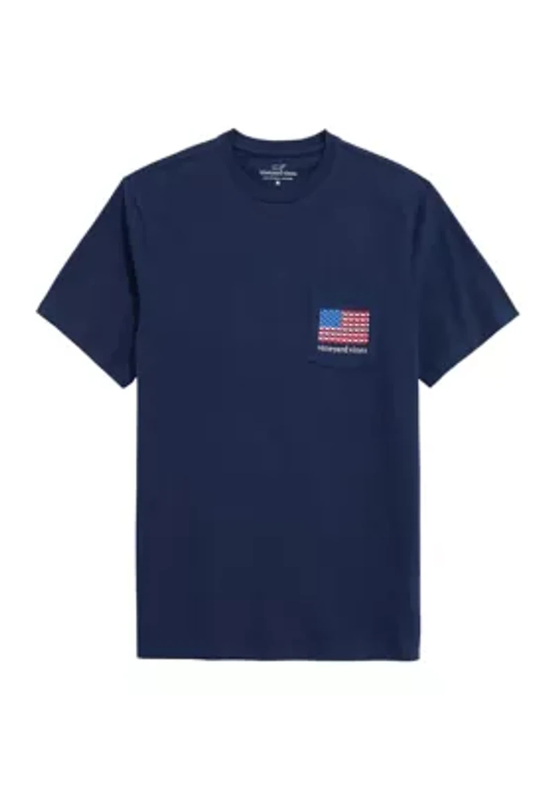 Whale American Flag Graphic T-Shirt