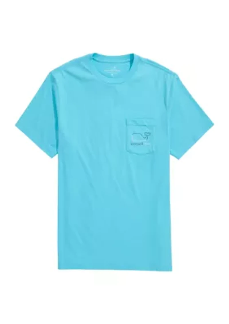 Men's Burgee Vintage Whale Short Sleeve Pocket T-Shirt