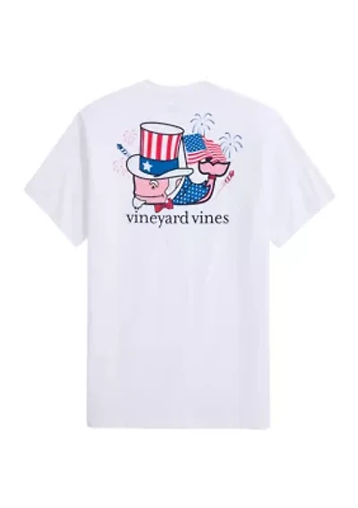 Men's Uncle Sam Whale Short Sleeve Pocket T-Shirt