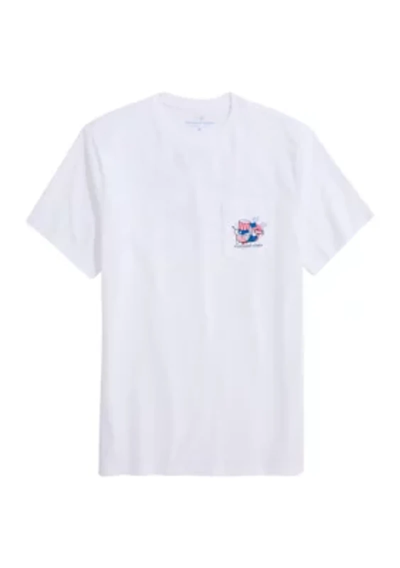 Men's Uncle Sam Whale Short Sleeve Pocket T-Shirt