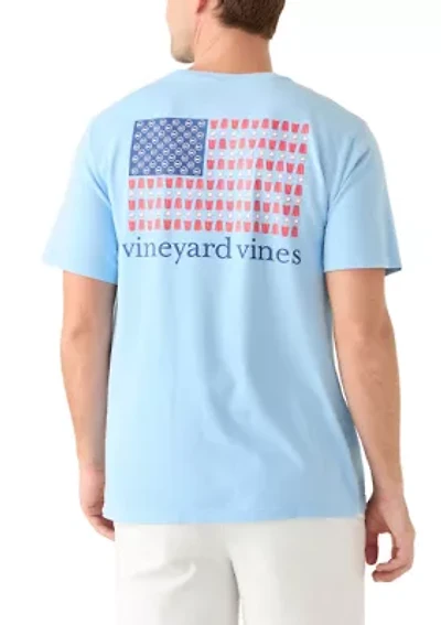 Men's Drift Dye Party The USA Short Sleeve Pocket T-Shirt