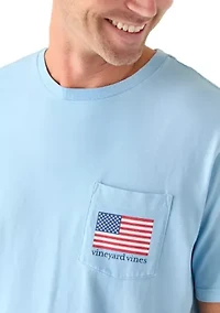 Men's Drift Dye Party The USA Short Sleeve Pocket T-Shirt