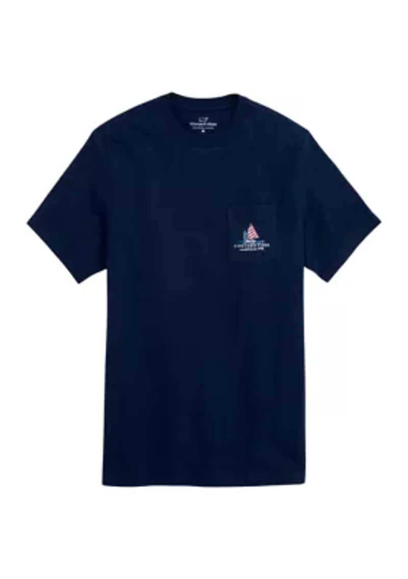 Men's Afternoon Sailing Americana Short Sleeve Pocket T-Shirt