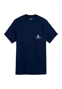 Men's Afternoon Sailing Americana Short Sleeve Pocket T-Shirt