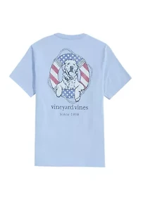 Men's USA Dog Life Ring Short Sleeve Pocket T-Shirt