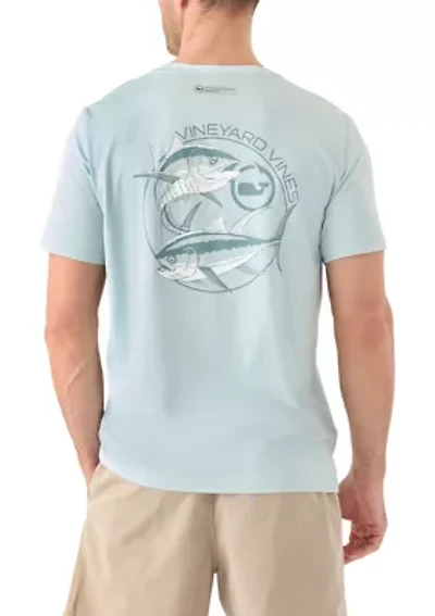 Men's Tuna Circle Short Sleeve Harbor Performance Graphic T-Shirt