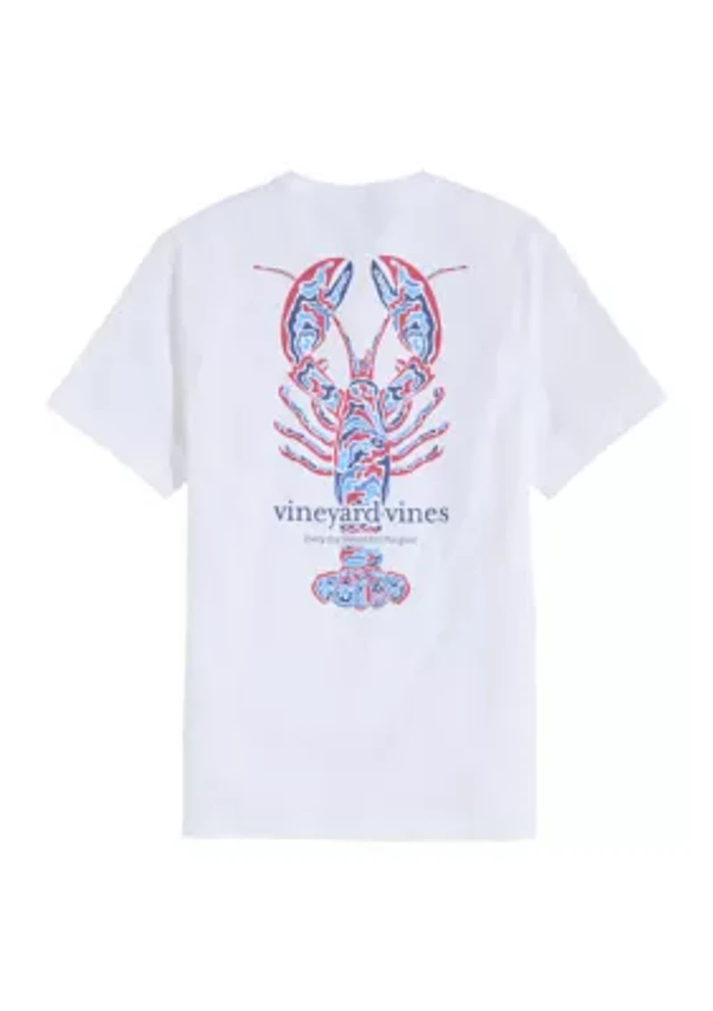 Men's Camo Fill Lobster Short Sleeve Pocket Graphic T-Shirt