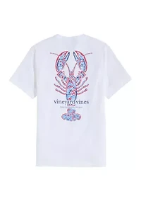 Men's Camo Fill Lobster Short Sleeve Pocket Graphic T-Shirt