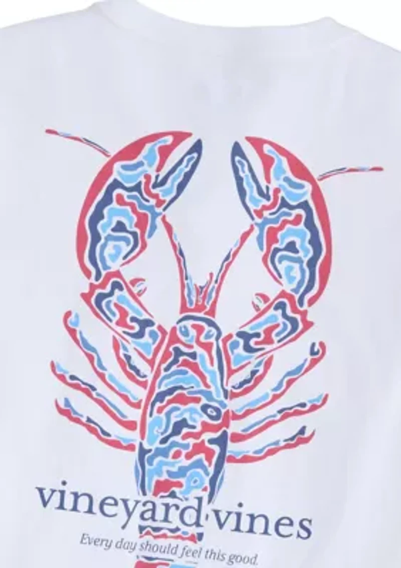 Men's Camo Fill Lobster Short Sleeve Pocket Graphic T-Shirt