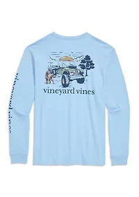 Long Sleeve Autumn Truck Graphic T-Shirt