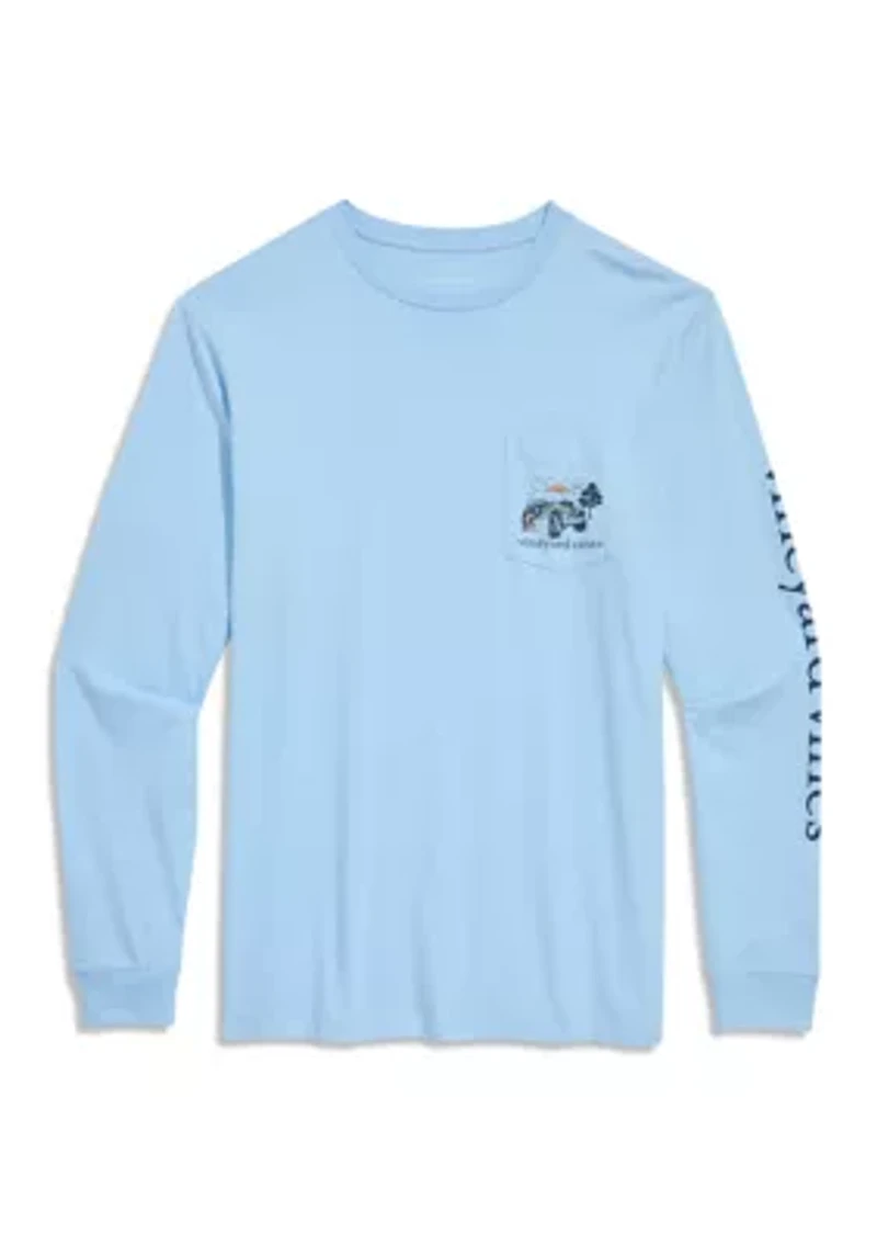 Long Sleeve Autumn Truck Graphic T-Shirt