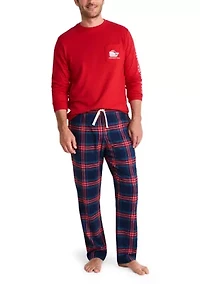 Men's Santa Whale Long Sleeve T-Shirt