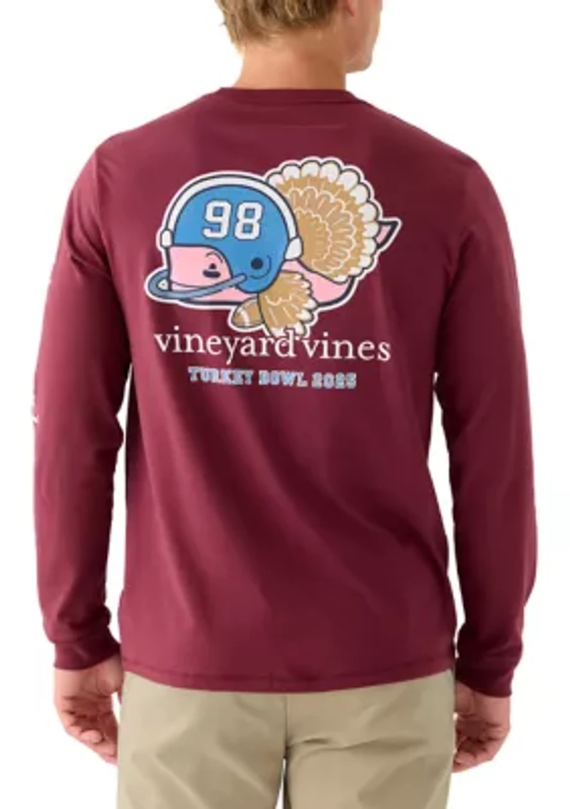 Men's Graphic Football Turkey Whale Long Sleeve T-Shirt